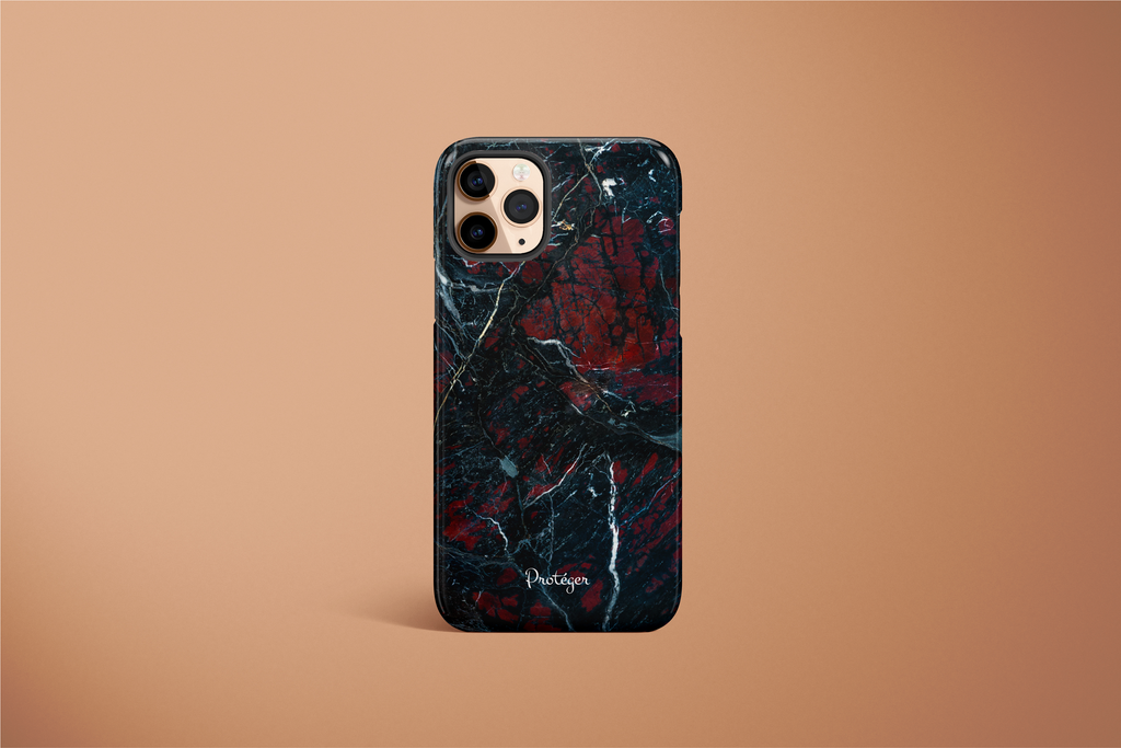Midnight Rose Marble Tough Phone Case